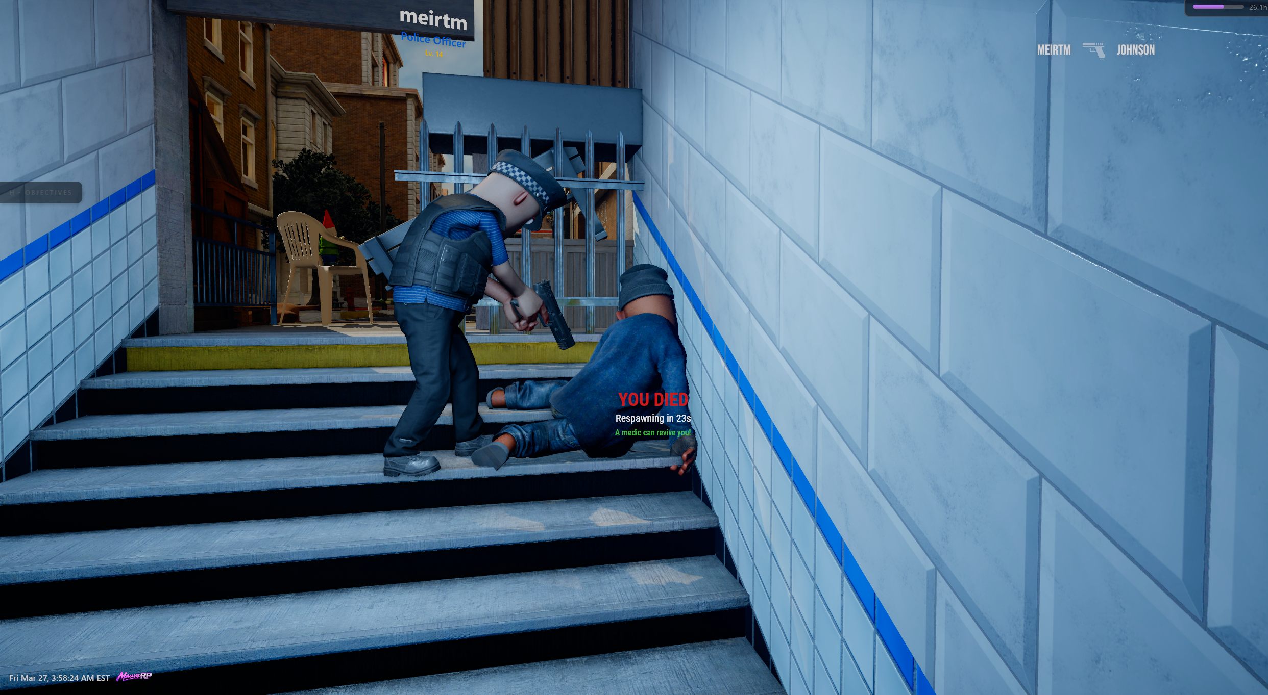 NPC Police patrolling the streets